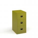 Steel 3 drawer contract filing cabinet 1016mm high - green DCF3GN