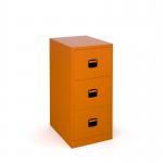 Steel 3 drawer contract filing cabinet 1016mm high - orange DCF3OR