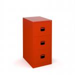 Steel 3 drawer contract filing cabinet 1016mm high - red DCF3R