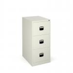 Steel 3 drawer contract filing cabinet 1016mm high - white DCF3WH