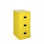 Steel 3 drawer contract filing cabinet 1016mm high - yellow DCF3YE