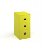 Steel 3 drawer contract filing cabinet 1016mm high - yellow DCF3YE