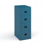 Steel 4 drawer contract filing cabinet 1321mm high - blue DCF4BL
