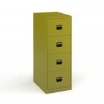 Steel 4 drawer contract filing cabinet 1321mm high - green DCF4GN