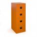 Steel 4 drawer contract filing cabinet 1321mm high - orange DCF4OR