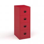 Steel 4 drawer contract filing cabinet 1321mm high - red DCF4R