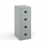 Steel 4 drawer contract filing cabinet 1321mm high - silver DCF4S
