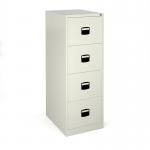 Steel 4 drawer contract filing cabinet 1321mm high - white DCF4WH