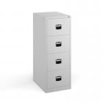 Steel 4 drawer contract filing cabinet 1321mm high - white DCF4WH