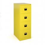 Steel 4 drawer contract filing cabinet 1321mm high - yellow DCF4YE