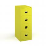 Steel 4 drawer contract filing cabinet 1321mm high - yellow DCF4YE