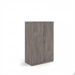 Systems double door cupboard 1600mm high - Grey Oak DD16GO