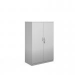 Systems double door cupboard 1600mm high - white