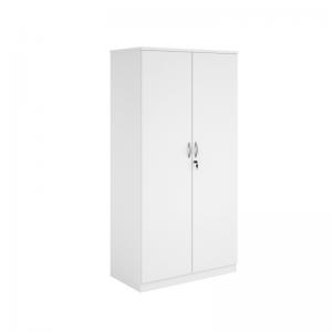 Systems double door cupboard 2000mm high - white DD20WH