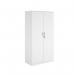 This picture is of a sleek and modern medium-sized cupboard system, with double doors and a height of 2000mm. The cupboard is finished in a clean white color, giving it a bright and contemporary look.