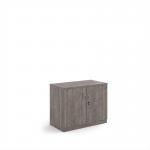 Systems double door cupboard 800mm high - Grey Oak DD8GO