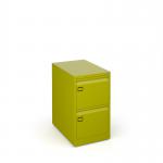 Steel 2 drawer executive filing cabinet 711mm high - green DEF2GN