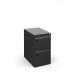 Steel 2 drawer executive filing cabinet 711mm high - black DEF2K