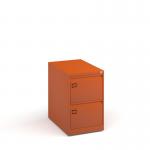 Steel 2 drawer executive filing cabinet 711mm high - orange DEF2OR
