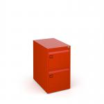 Steel 2 drawer executive filing cabinet 711mm high - red DEF2R