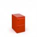 Steel 2 drawer executive filing cabinet 711mm high - red DEF2R