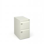 Steel 2 drawer executive filing cabinet 711mm high - white DEF2WH