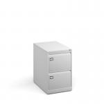 Steel 2 drawer executive filing cabinet 711mm high - white DEF2WH