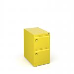 Steel 2 drawer executive filing cabinet 711mm high - yellow DEF2YE