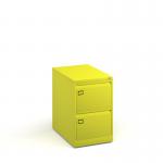 Steel 2 drawer executive filing cabinet 711mm high - yellow DEF2YE