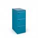 Steel 3 drawer executive filing cabinet 1016mm high - blue DEF3BL