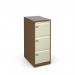 Steel 3 drawer executive filing cabinet 1016mm high - coffeecream DEF3C