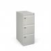 Steel 3 drawer executive filing cabinet 1016mm high - goose grey DEF3G