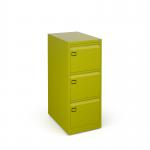 Steel 3 drawer executive filing cabinet 1016mm high - green DEF3GN