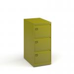Steel 3 drawer executive filing cabinet 1016mm high - green DEF3GN