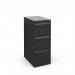 Steel 3 drawer executive filing cabinet 1016mm high - black DEF3K