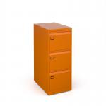 Steel 3 drawer executive filing cabinet 1016mm high - orange DEF3OR