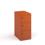 Steel 3 drawer executive filing cabinet 1016mm high - orange DEF3OR