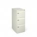 Steel 3 drawer executive filing cabinet 1016mm high - white DEF3WH