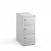 Steel 3 drawer executive filing cabinet 1016mm high - white DEF3WH