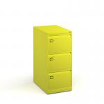 Steel 3 drawer executive filing cabinet 1016mm high - yellow DEF3YE