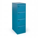 Steel 4 drawer executive filing cabinet 1321mm high - blue DEF4BL