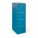 Steel 4 drawer executive filing cabinet 1321mm high - blue DEF4BL