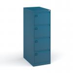 Steel 4 drawer executive filing cabinet 1321mm high - blue DEF4BL