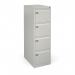 Steel 4 drawer executive filing cabinet 1321mm high - goose grey DEF4G