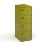 Steel 4 drawer executive filing cabinet 1321mm high - green DEF4GN