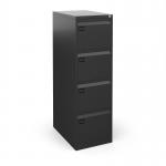 Steel 4 drawer executive filing cabinet 1321mm high - black DEF4K