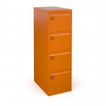 Steel 4 drawer executive filing cabinet 1321mm high - orange DEF4OR