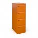 Steel 4 drawer executive filing cabinet 1321mm high - orange DEF4OR