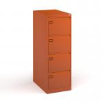 Steel 4 drawer executive filing cabinet 1321mm high - orange DEF4OR