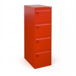 Steel 4 drawer executive filing cabinet 1321mm high - red DEF4R